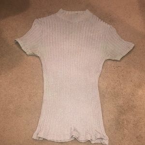 Gray Short Sleeve Top